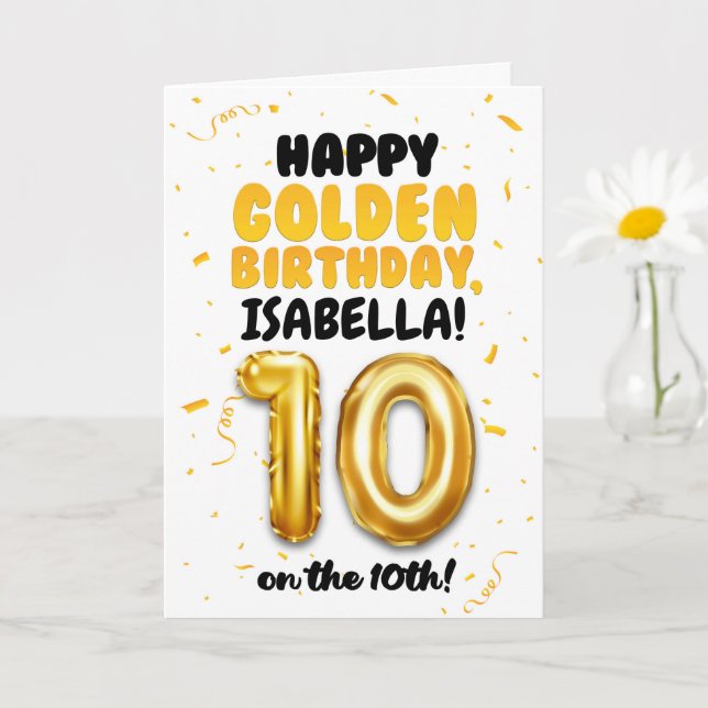 Feliz cumpleaños dorado, tarjeta de cumpleaños núm (Planta pequeña)