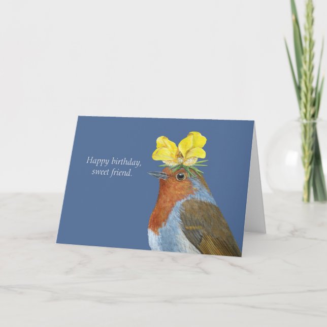 feliz cumpleaños dulce tarjeta de amigo con Lizzie (Anverso)