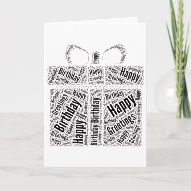 Feliz cumpleaños elegante tarjeta de diversión art (Anverso)