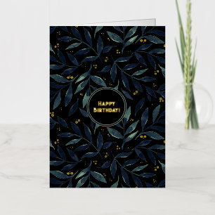 Feliz cumpleaños, elegantes ramas florales