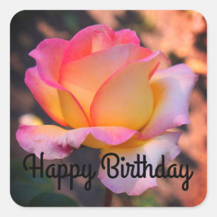 Feliz cumpleaños Elle Rosa #4-2 Pegatinas