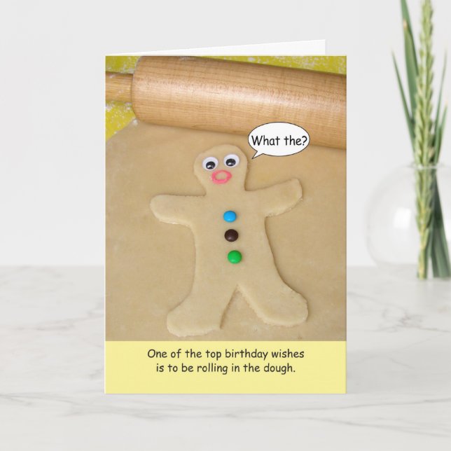 Feliz cumpleaños en la tarjeta de saludo Dough (Anverso)