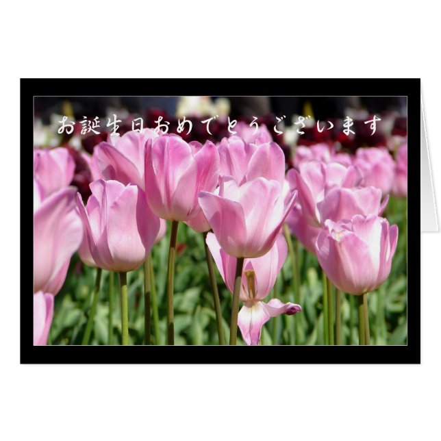 Feliz cumpleaños en lengua japonesa (Anverso (Horizontal))