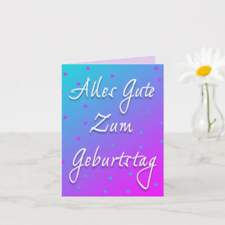 Feliz Cumpleaños En Tarjeta De Saludo Doble Aleman