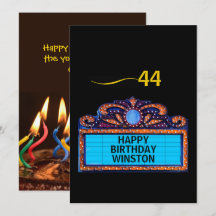 Feliz Cumpleaños en una marquesina de teatro