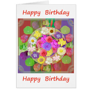 Feliz cumpleaños: Exhibición floral