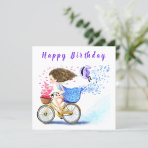 Feliz Cumpleaños - Feliz Chica En Bicicleta