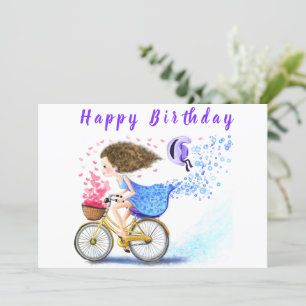 Feliz cumpleaños - Feliz Chica en bicicleta - Amor