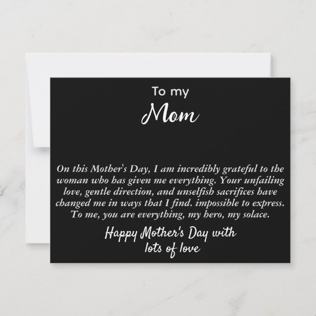 Feliz cumpleaños/Feliz día de la madre regalo de j (Anverso)