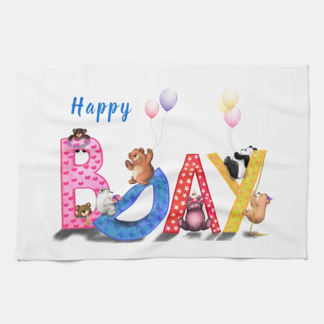 Feliz cumpleaños, Fiesta de cocina toalla de baño (Horizontal)