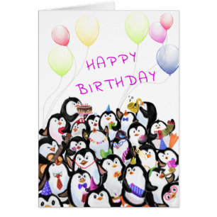 Feliz cumpleaños Fiesta de Pingüinos Felices