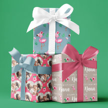 Feliz cumpleaños Flamingo Hojas de Papel de rellen