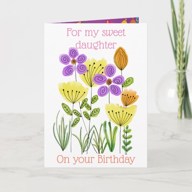 Feliz cumpleaños, flores de agradecimiento (Anverso)