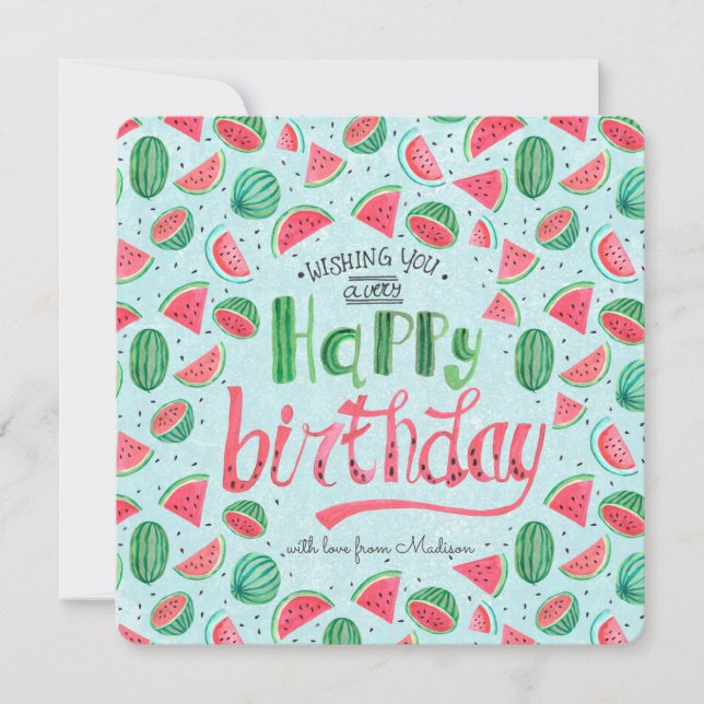 Feliz Cumpleaños Flores Florales | Tarjeta de feli (Anverso)