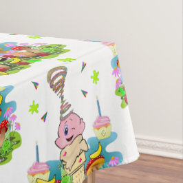 Feliz Cumpleaños Gemelo Mantel Confeti Cupcake 