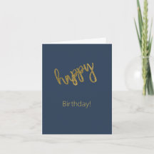 Feliz Cumpleaños Glitter Dorado Nombre Personaliza