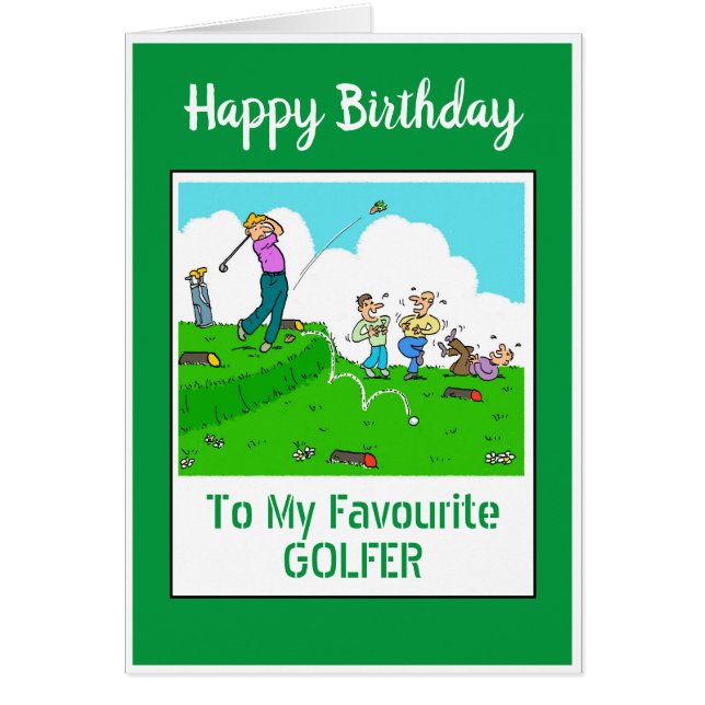 Feliz cumpleaños Golfer (Frente)
