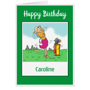 Feliz Cumpleaños Golfista Femenina