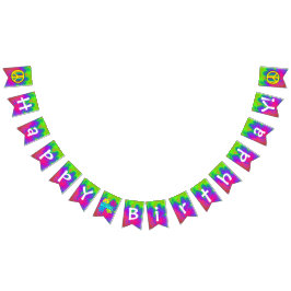 ¡Feliz cumpleaños Groovy! Banderas de Bunting