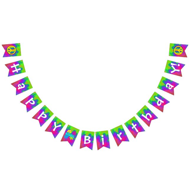 ¡Feliz cumpleaños Groovy! Banderas de Bunting (Todo)