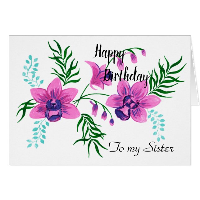 Feliz cumpleaños, hermana (Anverso (Horizontal))