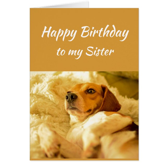 Feliz cumpleaños hermana edad real Humor divertido (Frente)