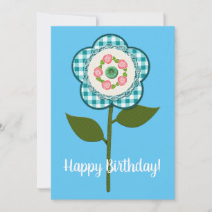¡Feliz Cumpleaños! Hermosa Flor de Tela Falsa 