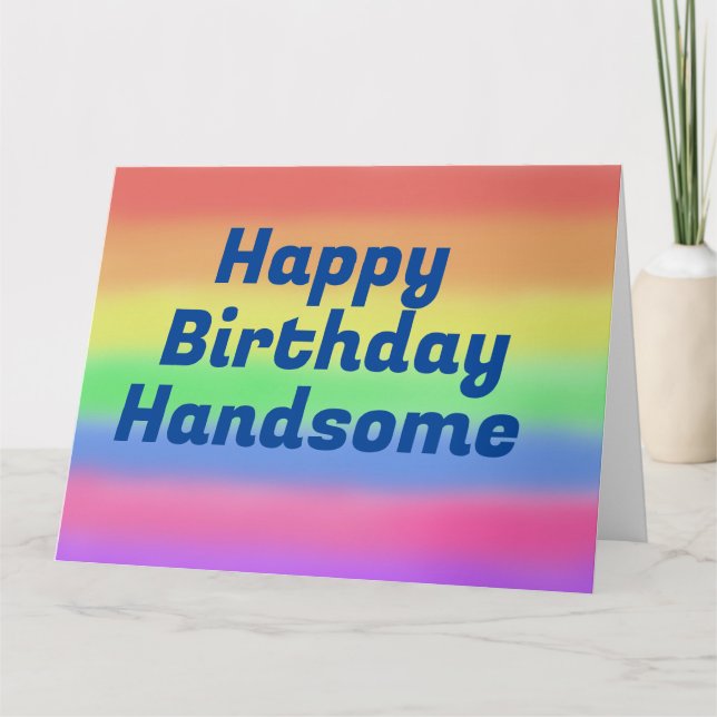 Feliz cumpleaños, hermosa tarjeta arco iris (Anverso)