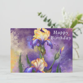 Feliz cumpleaños - Hermosas flores de iris