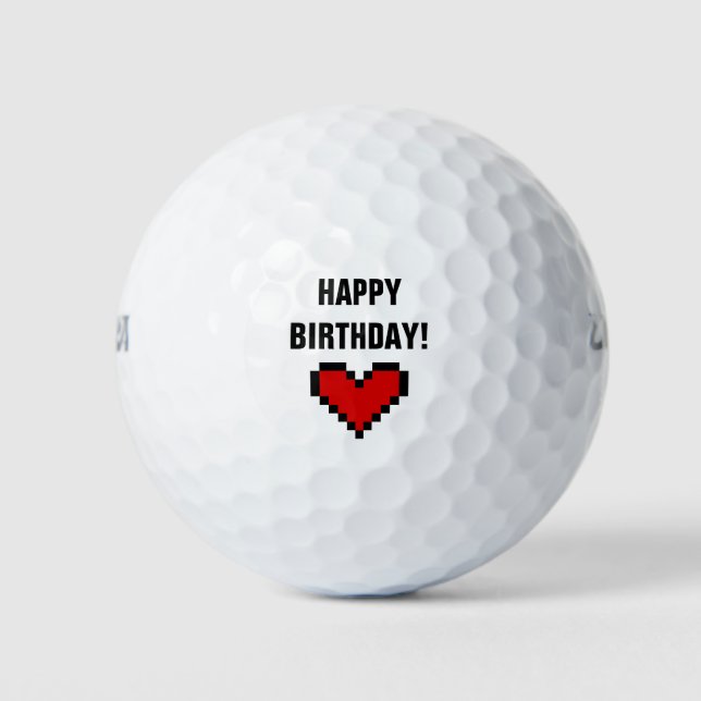 Feliz cumpleaños, idea de regalo de pelota de golf (Anverso)