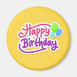 Feliz cumpleaños, imán de regalo de la fiesta amar