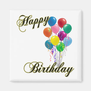 Feliz cumpleaños - imán del personalizar