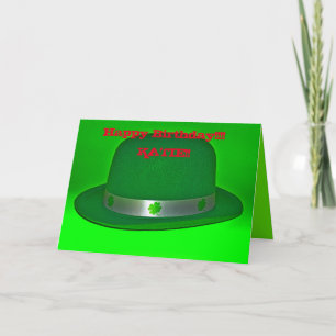 ¡Feliz cumpleaños, irlandés Derby Gorra! Tarjeta d
