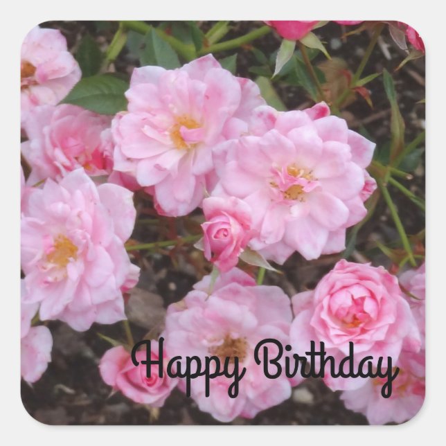 Feliz cumpleaños Jeanne LaJoie Rosa #1-2 Pegatinas (Anverso)
