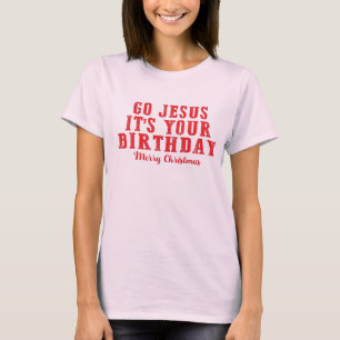 Feliz cumpleaños Jesús Feliz Navidad Camiseta de N