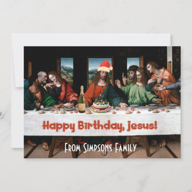 ¡Feliz cumpleaños, Jesús! Invitación divertida del (Anverso)