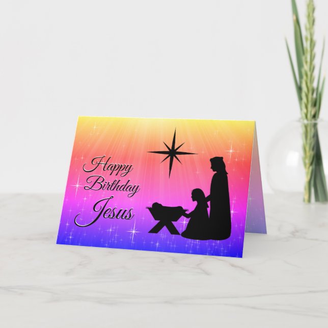 Feliz cumpleaños, Jesús, Navidad Natividad (Anverso)