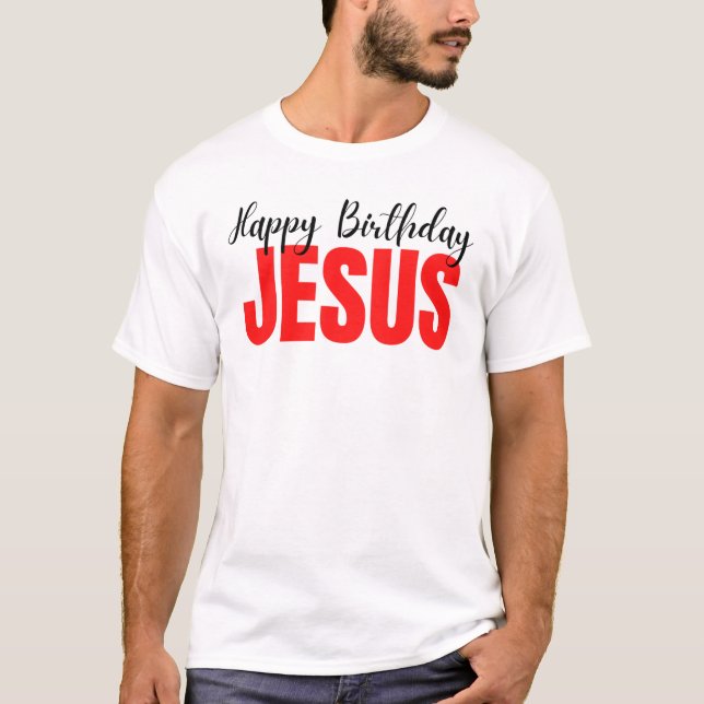 Feliz cumpleaños, Jesús Navidades camiseta (Anverso)