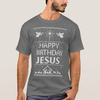 Feliz Cumpleaños Jesús Suéter Feo de Navidad Escan