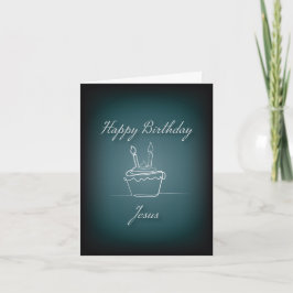 Feliz cumpleaños, Jesús, tarjeta de Navidades