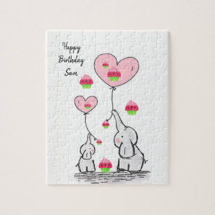 Feliz cumpleaños, Jigsaw Puzzle Elephant