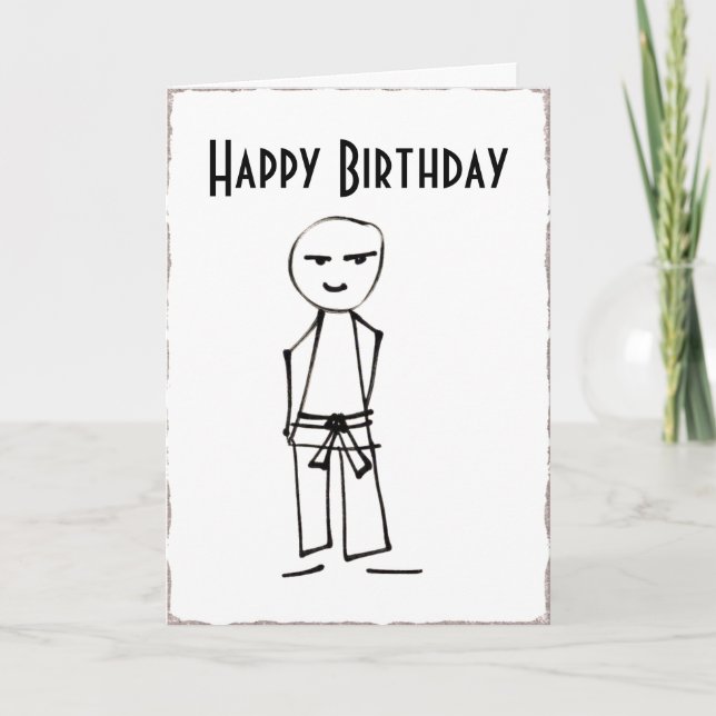 Feliz cumpleaños Judoka tarjeta de felicitación (Anverso)