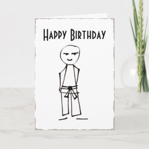 Feliz cumpleaños Judoka tarjeta de felicitación