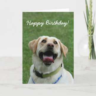 Feliz cumpleaños Labrador Recuperador tarjeta de s