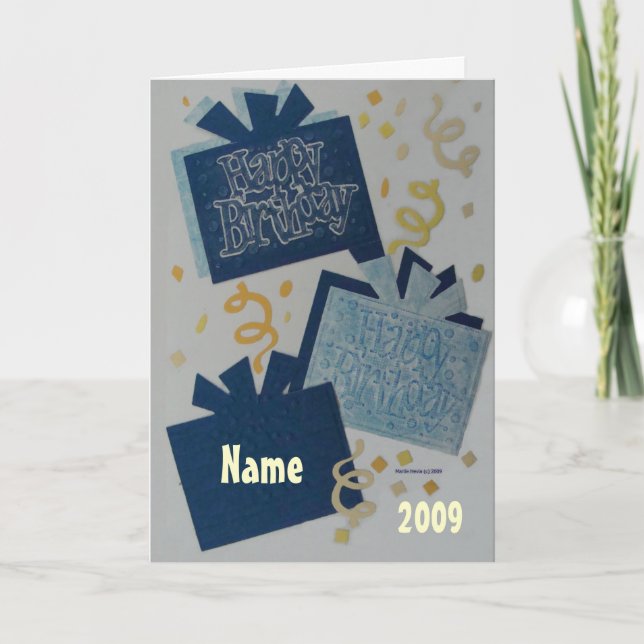 Feliz cumpleaños - libro de recuerdos 2 - tarjeta (Anverso)