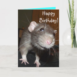 ¡Feliz cumpleaños! linda tarjeta azul
