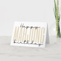 Feliz cumpleaños mahjong tarjeta de agradecimiento