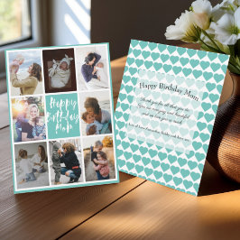 Feliz Cumpleaños Mamá Collage Moderno de 8 Fotos e