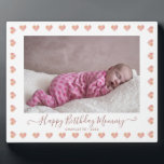 Feliz cumpleaños, mamá Personalizado, bebé, placa<br><div class="desc">Una linda placa fotográfica para bebé para mamá en su cumpleaños, con un dulce bebé durmiendo. Añade la foto de tu bebé. Una foto de cumpleaños del bebé hace un recuerdo perfecto. Comenzar una tradición con una placa anual y ver a su bebé cambiar a lo largo de los años....</div>