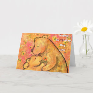 Feliz cumpleaños, mamá tarjeta y amor para bebé